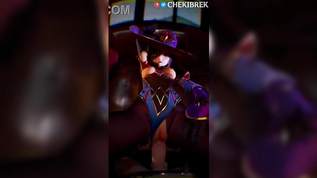 Genshin Impact Anime Babe With Big Ass Rides Dick For Creamy Finish