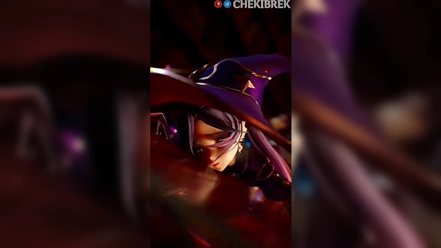 Genshin Impact Anime Babe With Big Ass Rides Dick For Creamy Finish