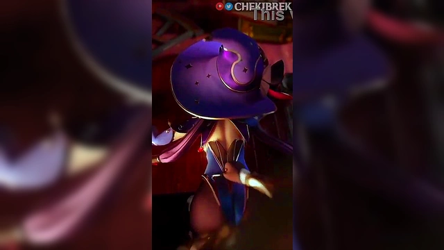 Genshin Impact Anime Babe With Big Ass Rides Dick For Creamy Finish