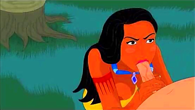 Horny Pocahontas Toon Gets Fucked Hard In Pussy & Anal For Hot Blowjob Session