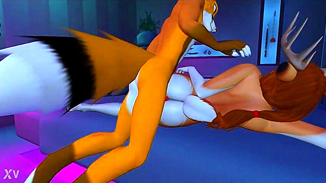 Sexy Deer Furry Gets Vaginal Handjob & Doggy Style Sex In 3D Hentai