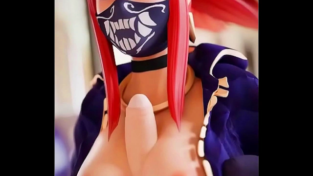 Horny Akali Teases With Tits In Seductive Hentai Scene