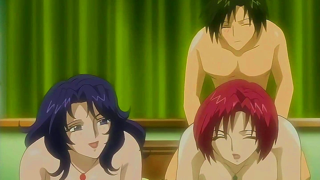 Horny Step Mom & Aunt Seduce Young Boy for Threesome Blowjob Fun