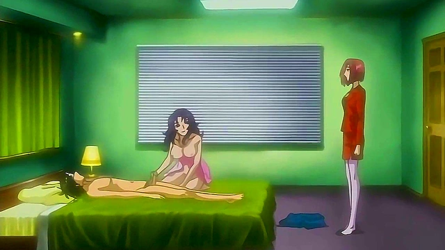 Horny Step Mom & Aunt Seduce Young Boy for Threesome Blowjob Fun