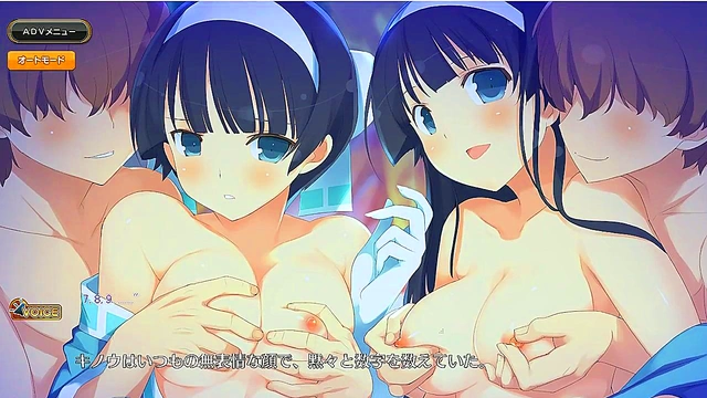 Hentai Anime Eroge Couple Enjoy Intense Evening Session With Subtitles