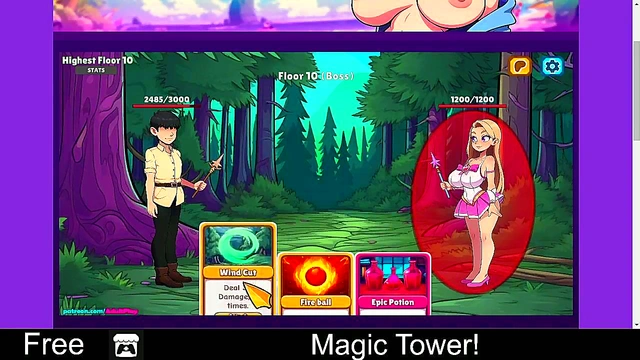 Erotic Anime Card Game Adventure – Turn-Based Magic Tower Fantasy