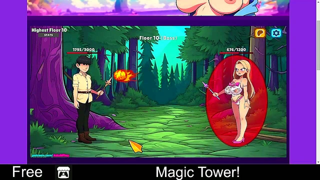 Erotic Anime Card Game Adventure – Turn-Based Magic Tower Fantasy