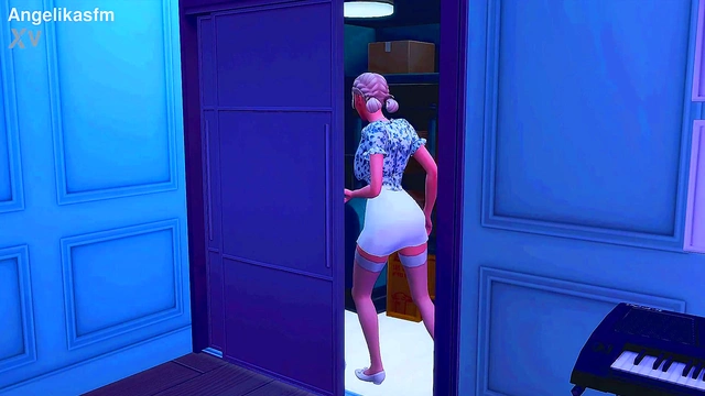 Perverted Stepmother Catches Stepdaughter's Hentai Blowjob & Anal Adventure