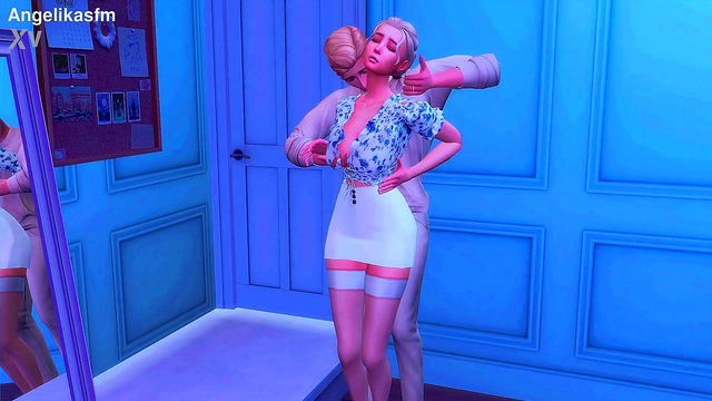 Perverted Stepmother Catches Stepdaughter's Hentai Blowjob & Anal Adventure