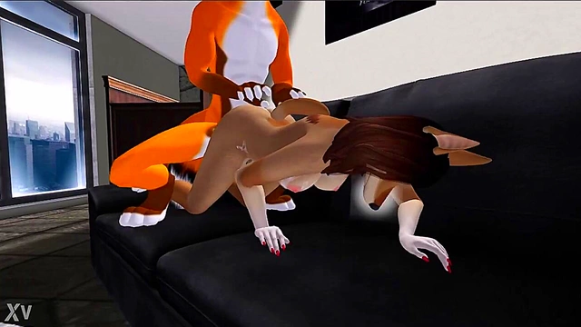 Furry Bitch Fucks Fox in Doggy Style for Hot Cartoon Action