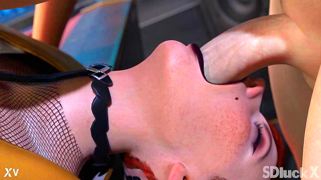 Aurore Cassel Deepthroats Big Cock in Cyberpunk 2077 Sloppy Anime Action