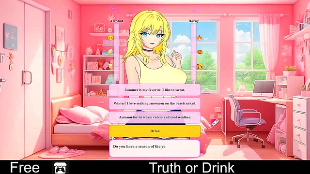 Cute Anime Girls Get Sexy in Truth or Drink Dating SimErotic Adventure