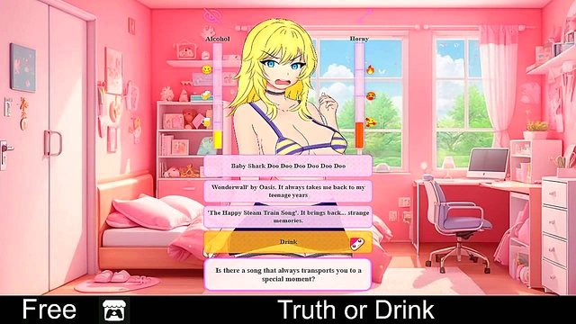 Cute Anime Girls Get Sexy in Truth or Drink Dating SimErotic Adventure