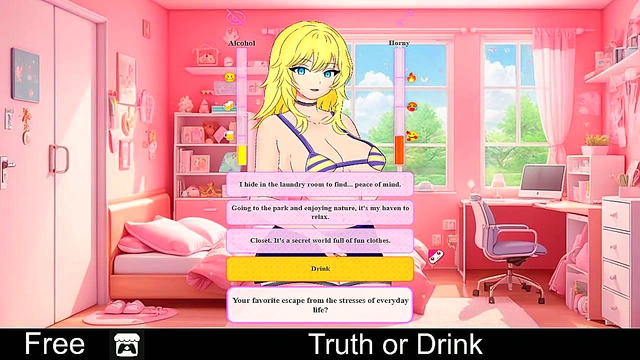 Cute Anime Girls Get Sexy in Truth or Drink Dating SimErotic Adventure
