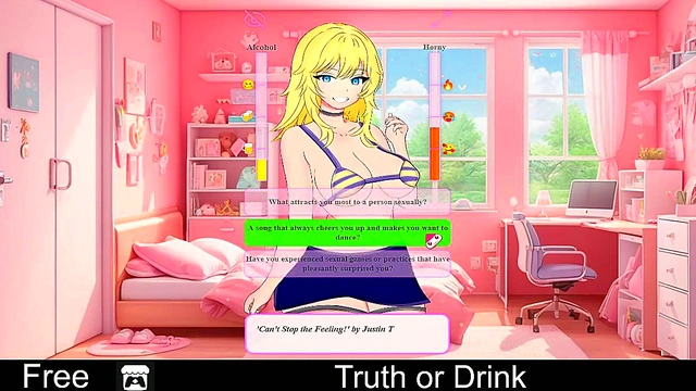 Cute Anime Girls Get Sexy in Truth or Drink Dating SimErotic Adventure