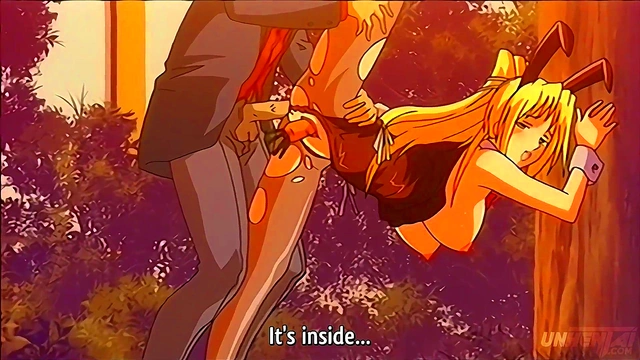 Busty Bunny Cosplayer Fucks Hard Outdoors for Sneaky Orgasm & DP