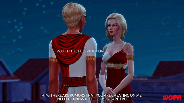 Blonde Cheats on Kingdom Heir with Servants for Humiliating Cuckold Sex