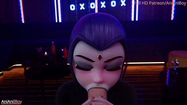 3D Futanari Raven Gets Anal Sex & Creampie From Widowmaker In Overwatch Crossover