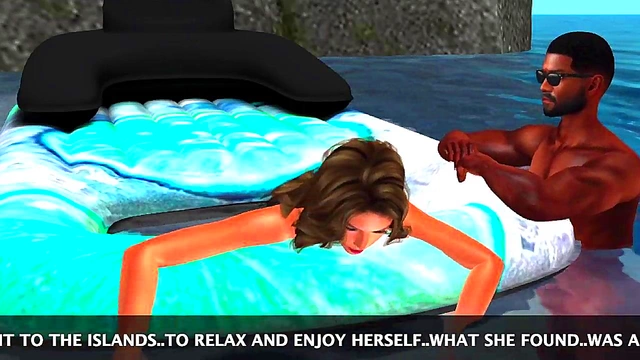 Saucy Aussie Chick Fucks BBC On Beach In 3D Cartoon Action