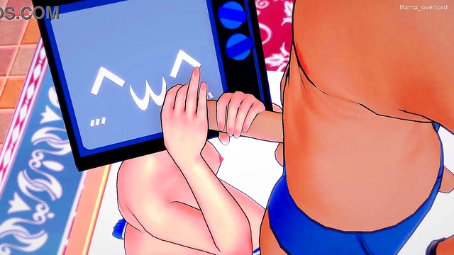 TV Woman Seductively Fucks in Bikini – Doggy Style & Cowgirlpositions for Hot 3D Hentai Fun