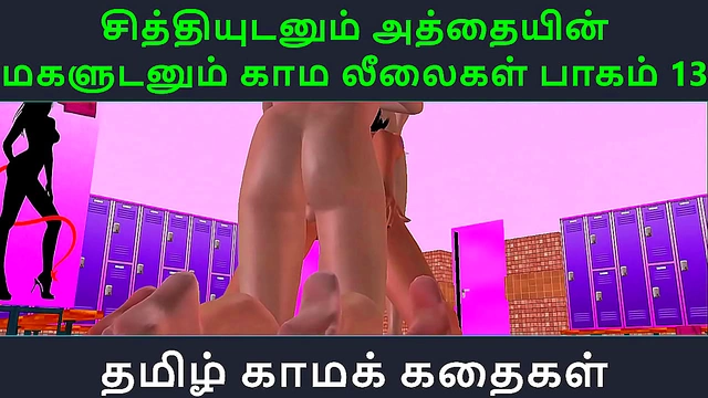 Tamil Anime Seductress Engages in Passionate Bedroom Fun With Her Man