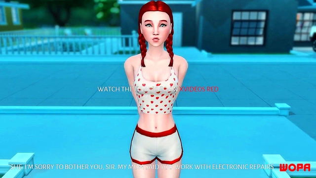 Naughty Neighbor Repays TV Help With Hot Anime Sex While Husband Watches