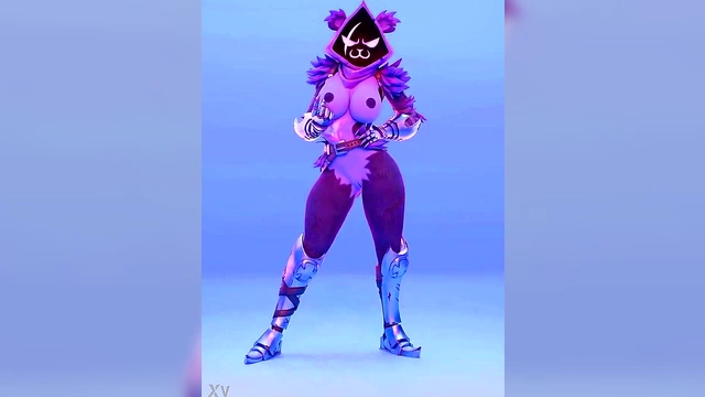 Hentai Team Leader Rides Dildo in Animated Fortnight Fantasy Scene