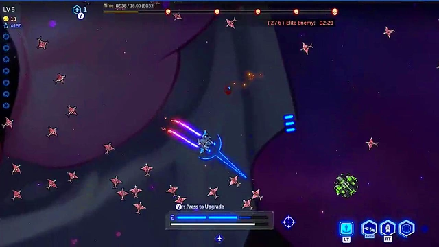 Horny Winged Anime Chick Strips Teasingly in Bullet Hell Game Scene