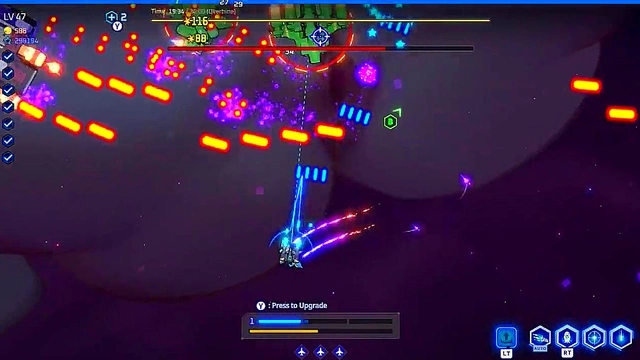 Horny Winged Anime Chick Strips Teasingly in Bullet Hell Game Scene