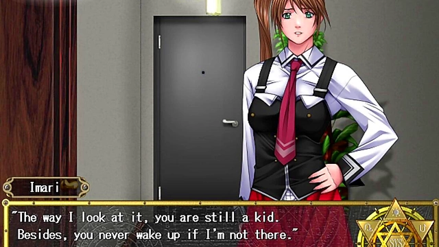 Busty Anime Beauty Seduces in Bible Black The Infection Visual Novel Game