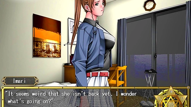 Busty Anime Beauty Seduces in Bible Black The Infection Visual Novel Game