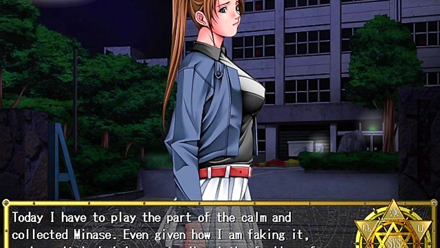 Busty Anime Beauty Seduces in Bible Black The Infection Visual Novel Game