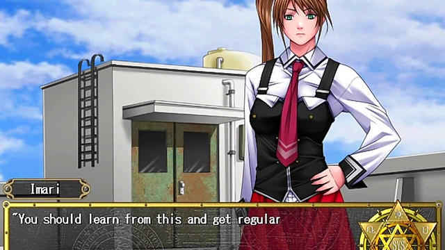 Busty Anime Beauty Seduces in Bible Black The Infection Visual Novel Game