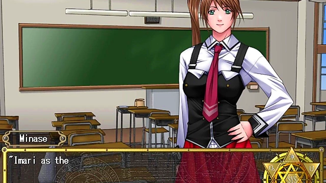 Busty Anime Beauty Seduces in Bible Black The Infection Visual Novel Game
