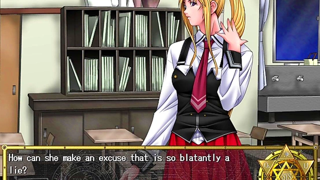 Busty Anime Beauty Seduces in Bible Black The Infection Visual Novel Game