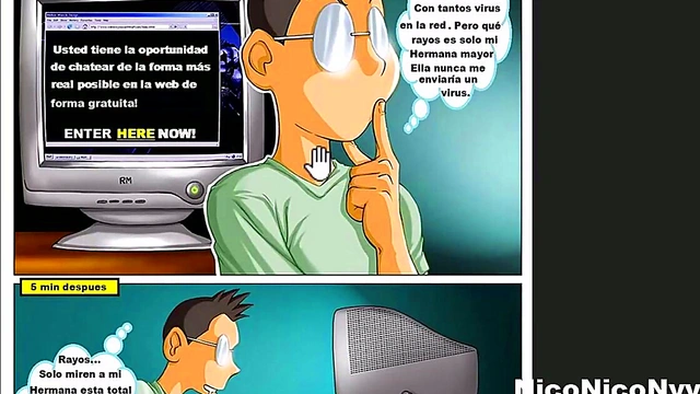 Nerdy Boy Gets Freed From Accumulated Milk By Beautiful Anime Girl