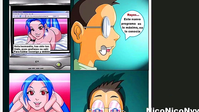 Nerdy Boy Gets Freed From Accumulated Milk By Beautiful Anime Girl