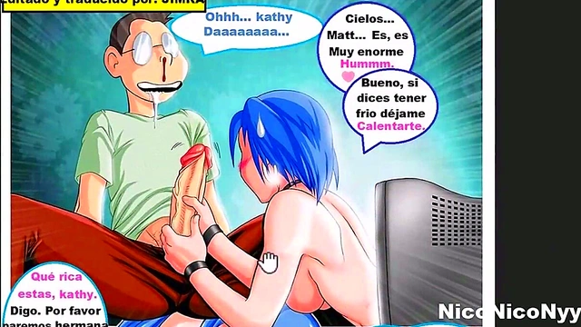 Nerdy Boy Gets Freed From Accumulated Milk By Beautiful Anime Girl