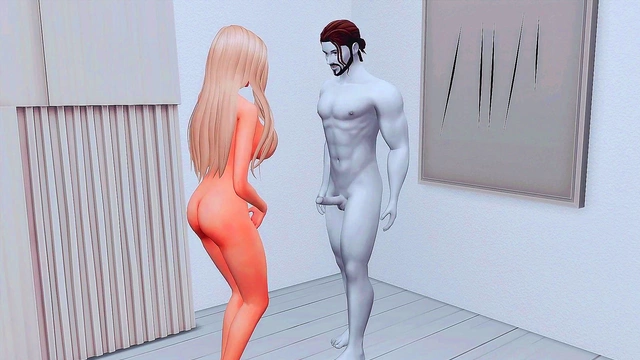 Perverted Teen Gets Wild With Animated Statue for Hardcore Sims Me Hentai Action