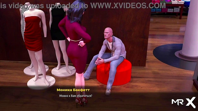 Horny Shop Employee Gets Hands-On With Customer's Breasts In Steamy 3D Hentai Scene