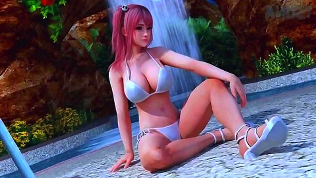 Big-Titted 3D Hentai Babe Shows Off Bikini Fetish Foot Play Compilation