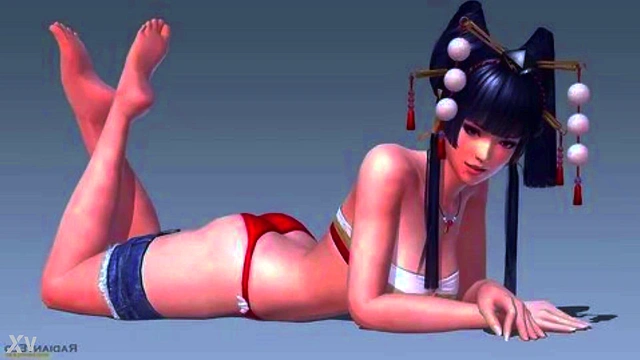 Big-Titted 3D Hentai Babe Shows Off Bikini Fetish Foot Play Compilation