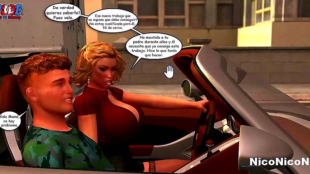 Stepmom Rides Dad's Huge Cock UntilCaught by Curious Son for Naughty Fun