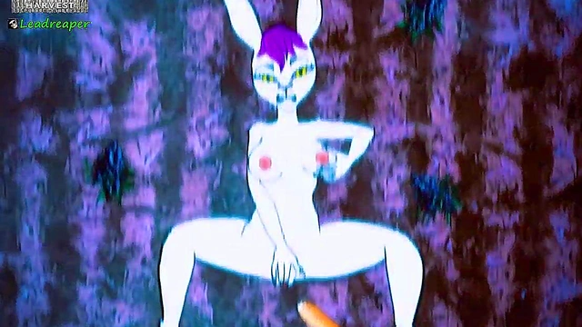 Horny Bunny Girl Masturbates Her Pussy & Boobs In Anime Loop