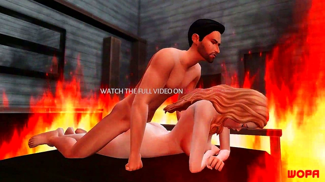 Chloe Fucks Lucifer Amidst Flames While Husband Watches Helplessly