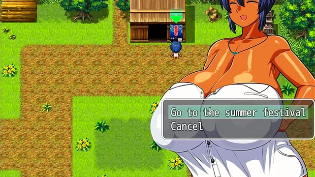 Naughty Tanned Girl Natsuki Puts On Sexy Outfits And Pees Publicly In Hentai RPG