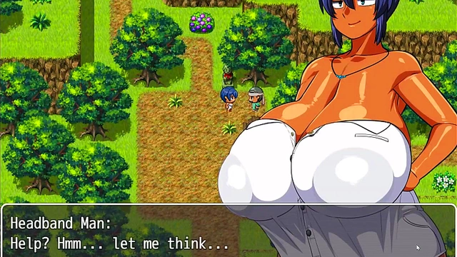 Tanned Busty Natsuki Enjoys Perverted Villagers Before A Steamy Bath Session