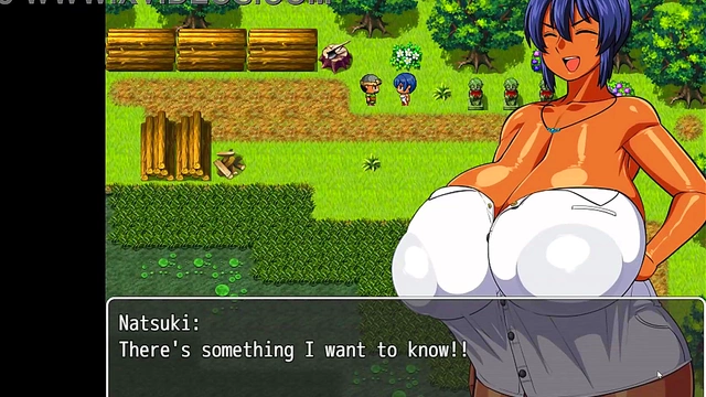 Tanned Busty Natsuki Enjoys Perverted Villagers Before A Steamy Bath Session