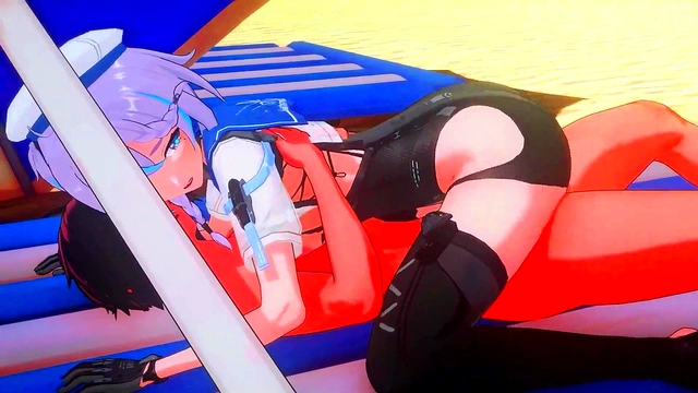 Dominant Hentai Girl Squirts While RulingCowgirl Handjob Session