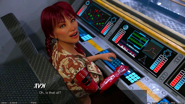 Flirty Half-Robot Teen Seduces Astronaut With Busty Curves & Giant Tits